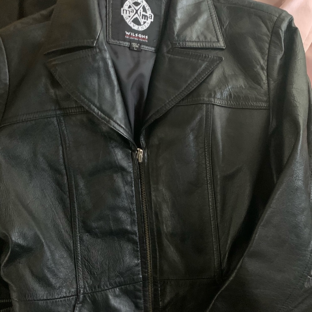 Leather coat